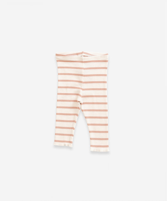 Play Up - Organic Cotton Striped Ribbed Legging - Smooth