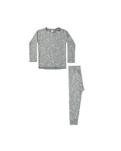 Rylee + Cru - Indigo Floral Modal Pajama Set - Indigo