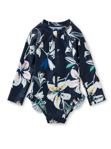 Tea Collection - Rash Guard Baby Swimsuit - Tropical Lilies