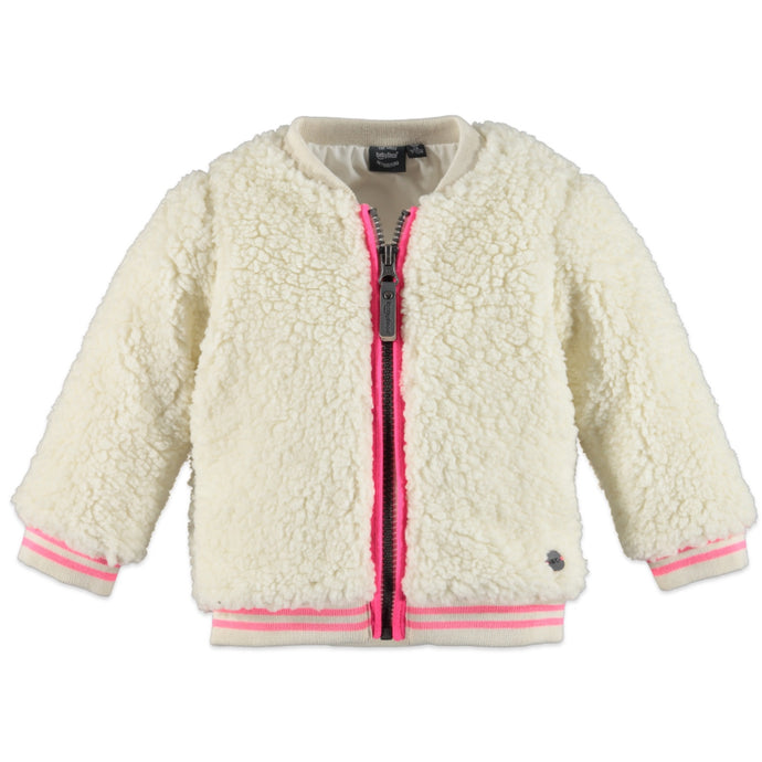 Babyface - Girls Furry Jacket - Marshmellow