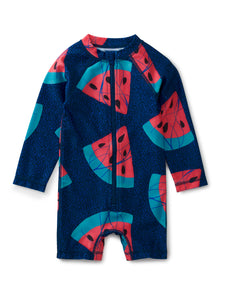 Tea Collection - Rash Guard Baby Swimsuit - Wax Print Watermelon