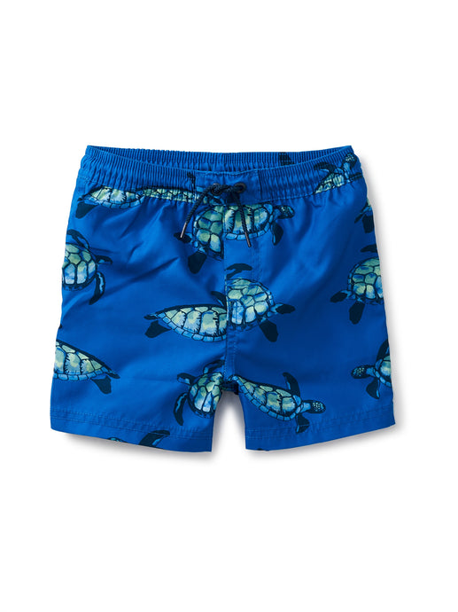 Tea Collection - Baby Swim Trunks - Swimming Turtles in Blue