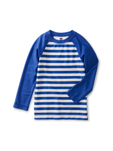 Tea Collection - Long Sleeve Rash Guard - Core Swim Stripe Imperial