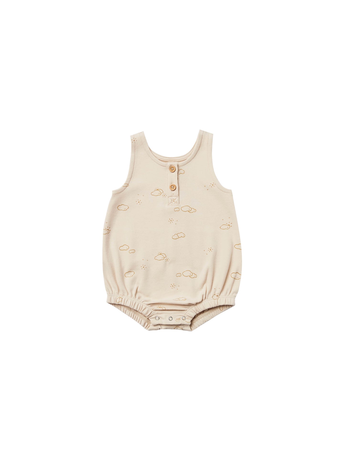 Quincy Mae - Sleeveless Bubble Romper - Natural