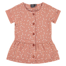 Load image into Gallery viewer, Babyface - Organic Baby Girls Polka Dot Dress - Rosewood