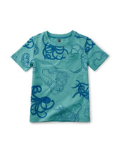 Load image into Gallery viewer, Tea Collection - Octopus Printed Pocket Tee - Sketched Octopi in Blue