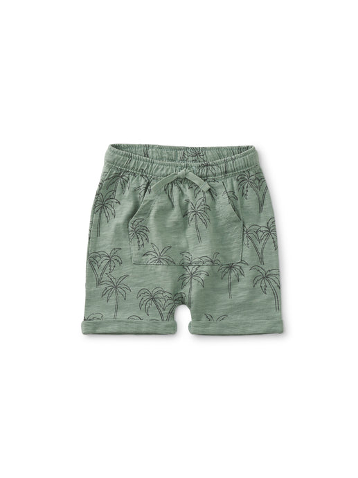 Tea Collection - Pocket O' Sunshine Baby Shorts - Tonal Palm Trees