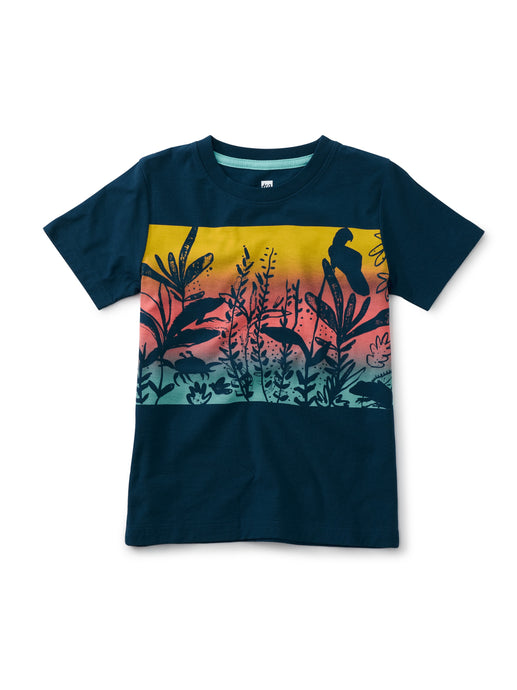 Tea Collection - Negroni Jungle Graphic Tee - Bedford Blue