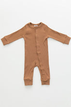 Load image into Gallery viewer, Mebie Baby - Mustard Organic Cotton Ribbed Footless One-Piece