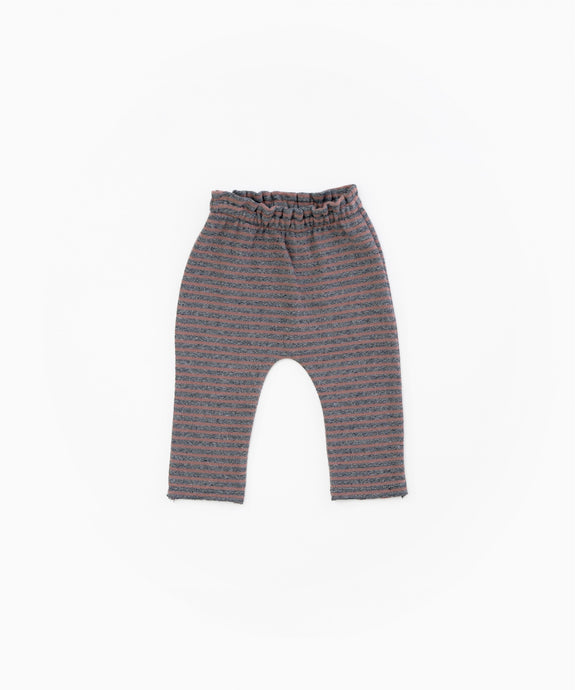 Play Up - Organic Jersey Stitch Striped Leggings - Purplewood
