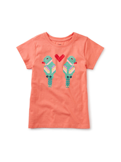 Tea Collection - Rose Ringed Parakeet Tee - Sunset Pink