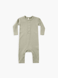 Quincy Mae - Organic Ribbed Jumpsuit - Sage