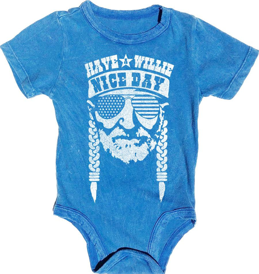 Rowdy Sprout - Have a Willie Nice Day - Simple Onesie Bluebird