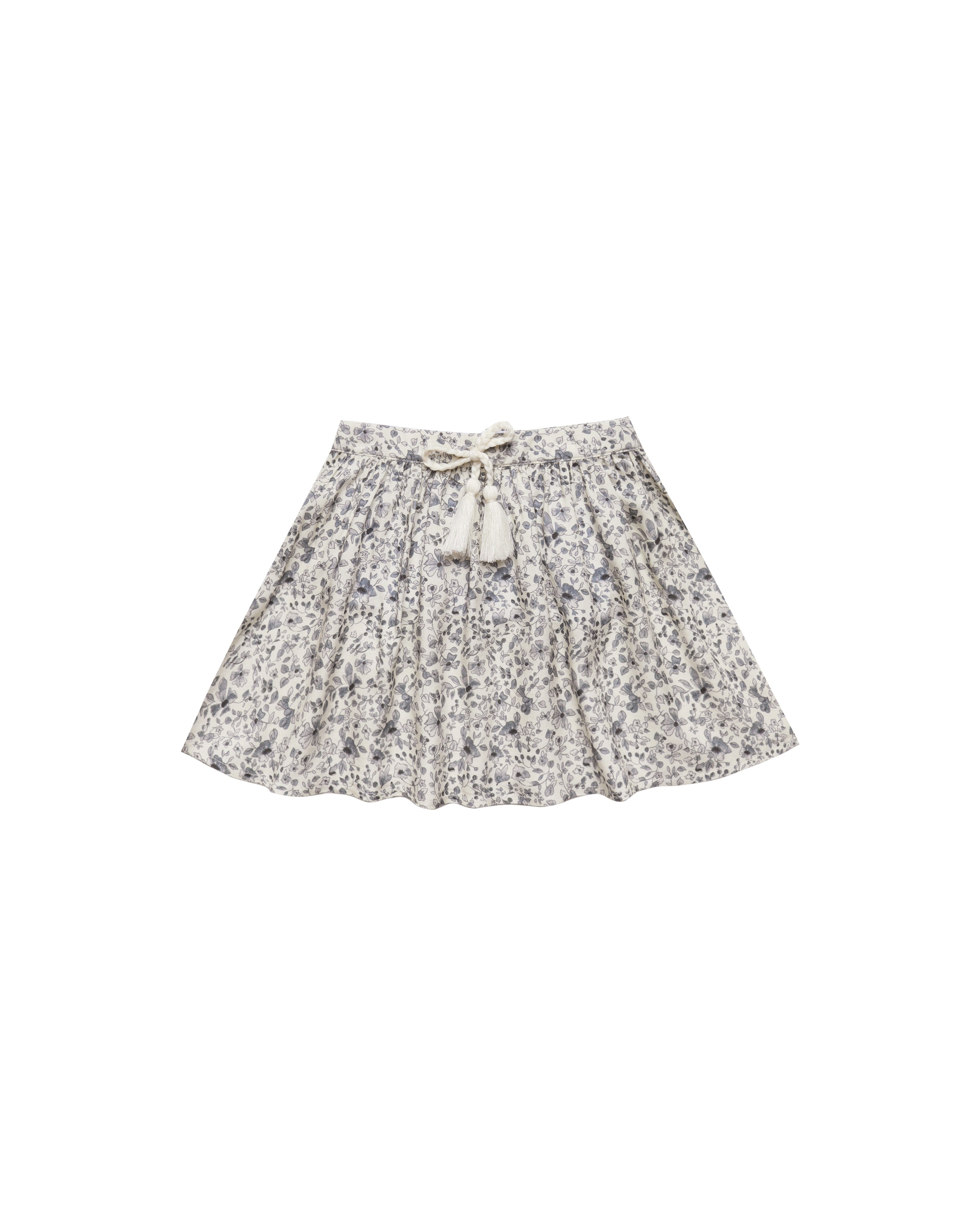 Rylee + Cru - Blue Floral Mini Skirt - Ivory/Blue Floral – Jack + Emmy