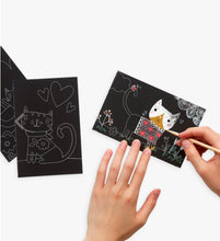 Load image into Gallery viewer, Mini Scratch &amp; Scribble Art Kit - Cutie Cats