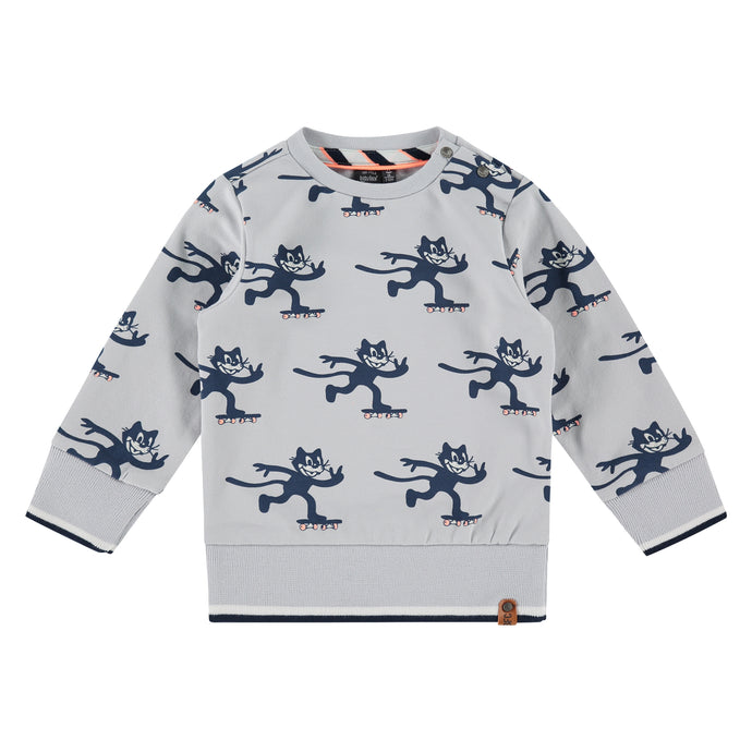 Babyface - Skate Cat Sweatshirt - Light Grey