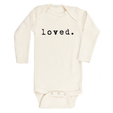 Load image into Gallery viewer, Tenth &amp; Pine - Organic Loved Long Sleeve Bodysuit - Black