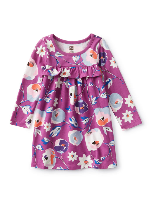 Tea Collection - Infant Printed Ruffle Dress - Swedish Flowers in Passion