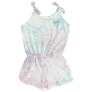 Tiny Whales - Sunset Romper - Multi Tie Dye