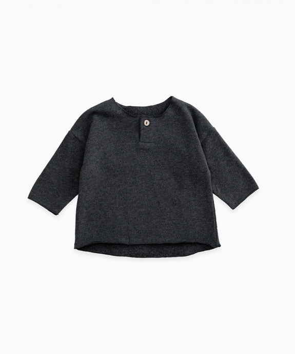 Play Up - Organic Cotton Top W/ Wood Button - Rasp