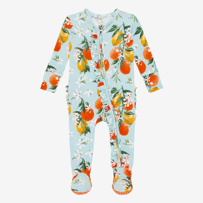 Posh Peanut - Mirabella - Footie Ruffled Zippered One Piece