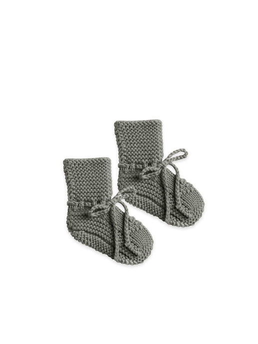 Quincy Mae - Organic Knit Booties - Eucalyptus