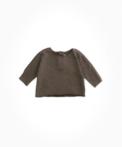 Play Up - Organic Cotton Top W/ Wood Buttons - Walnut