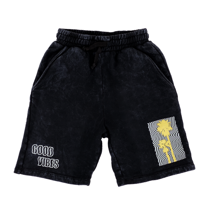 Tiny Whales - Good Vibes Sweat Short - Vint. Black