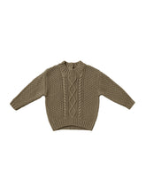 Load image into Gallery viewer, Quincy Mae - Organic Cable Knit Sweater - Olive