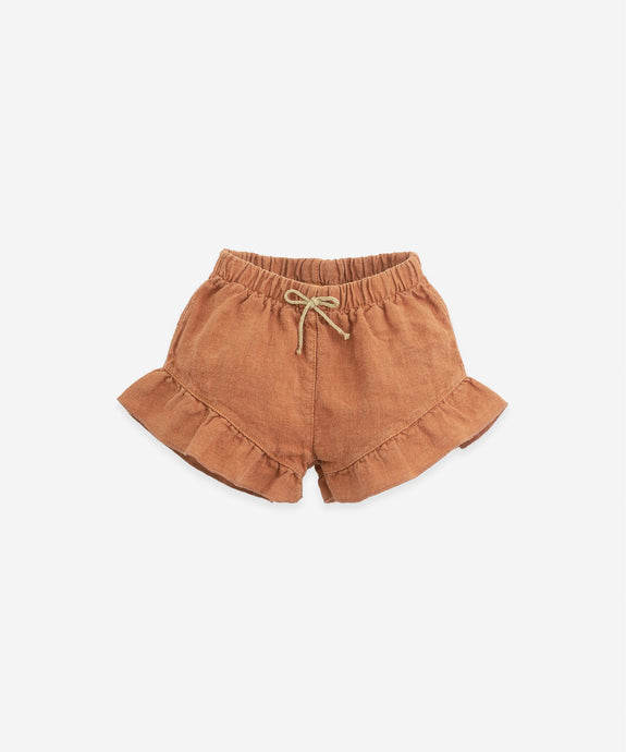 Play Up - Linen Frill Shorts - Raquel