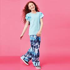 Iscream - Blue Tie Dye Plush Pants with Side Pockets