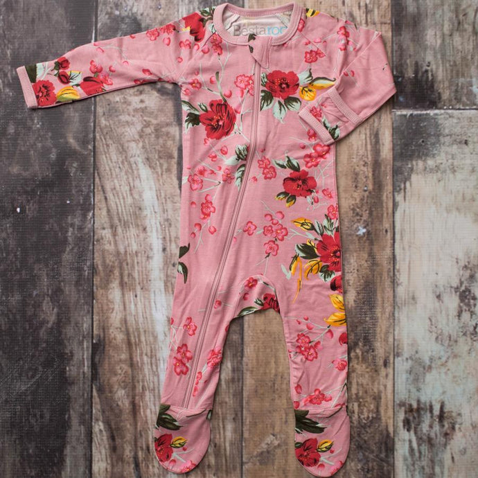 Cherry Blossom Footie - Rose