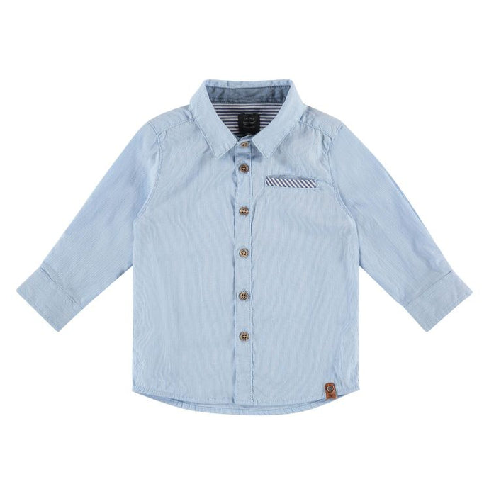 Babyface - Boys Shirt LS - Light Blue/Stripe Pocket