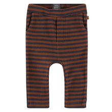 Load image into Gallery viewer, Babyface - Organic Baby Boys Pants - Caramel/Navy Stripe