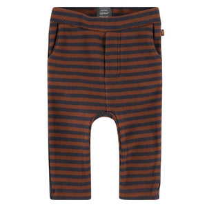 Babyface - Organic Baby Boys Pants - Caramel/Navy Stripe