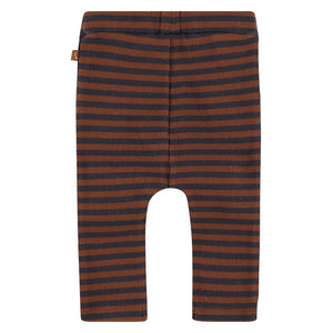 Babyface - Organic Baby Boys Pants - Caramel/Navy Stripe