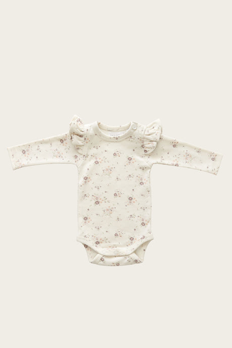 Jamie Kay - Organic Cotton Frill Bodysuit - Periwinkle Floral