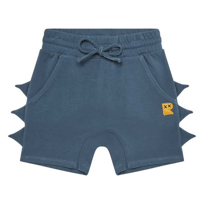 Rock Your Baby - Blue Wash Dino Shorts - Blue