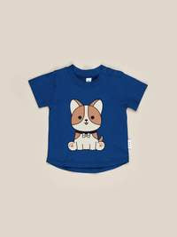 Huxbaby - Organic Corgi T-Shirt - Whirlpool