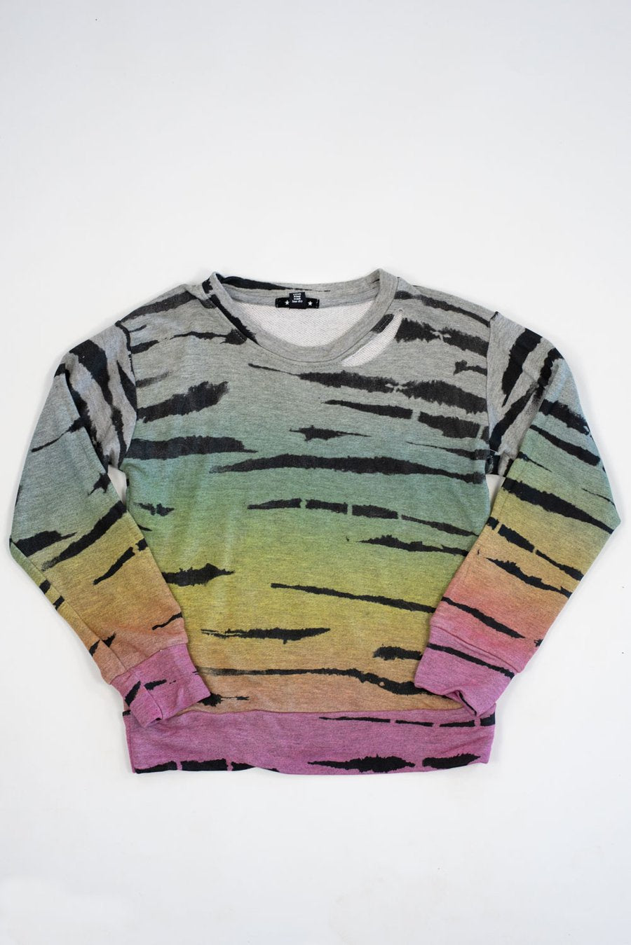 Ombre Tiger Pullover Sweatshirt