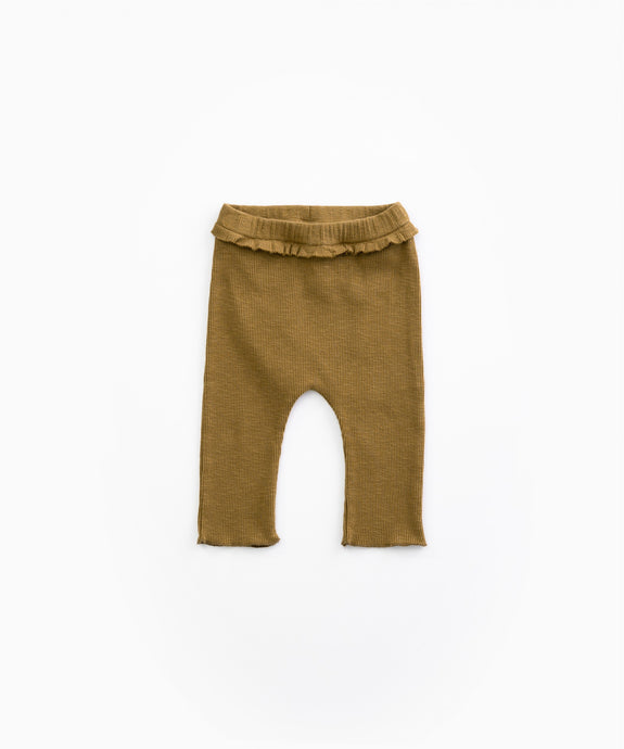 Play Up - Organic Cotton Leggings W/ Frill - Rival