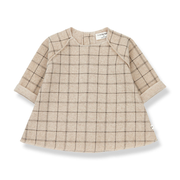 1 + in the family - Ivette Plaid Dress - Cream