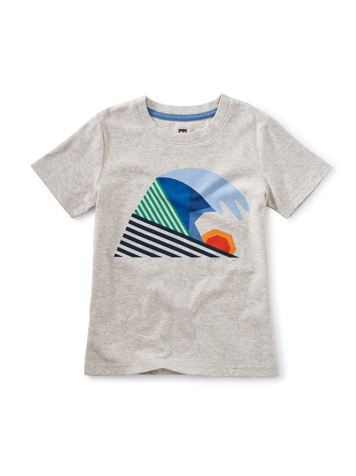 Tea Collection - Wave Hello Graphic Tee - Light Grey Heather