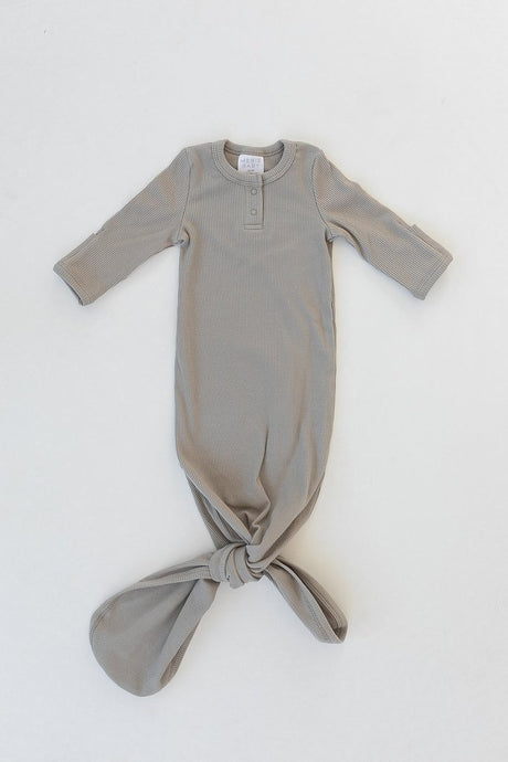 Mebie Baby - Sagebrush Organic Cotton Ribbed Knot Gown