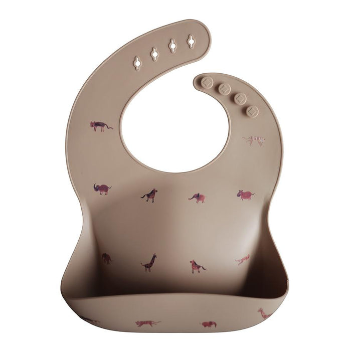 Mushie -  Silicone Baby Bib - Safari Tan