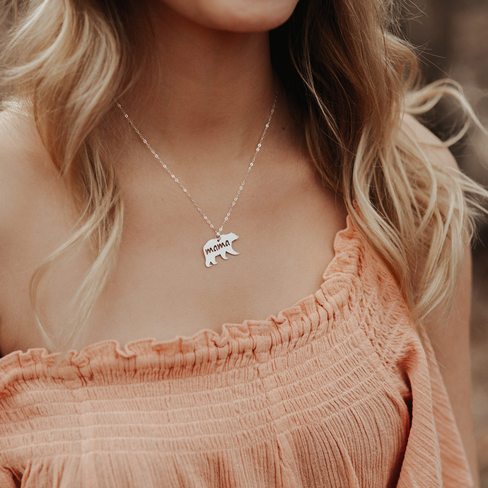 Made of Mountains - Mama Bear Necklace - Gold