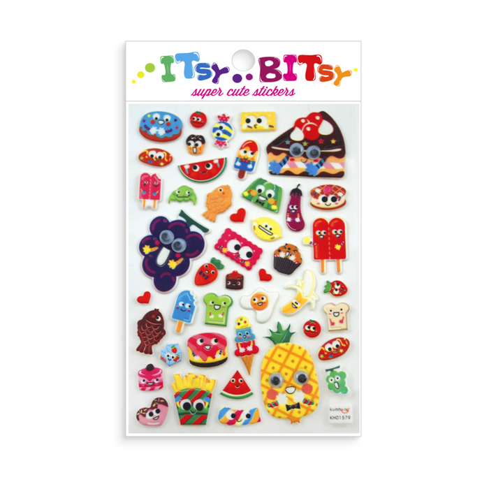 Itsy Bitsy Stickers - Googly Eyed Food