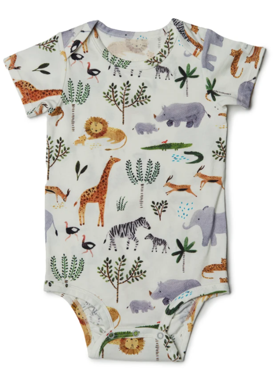 Loulou Lollipop - Unisex Bodysuit in TENCEL - Safari Jungle