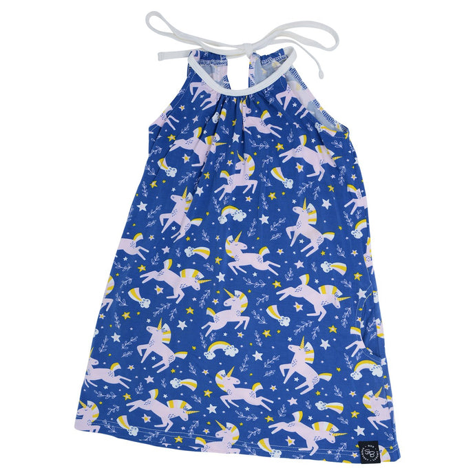 Bamboo Egyptian Dress - Blue Unicorn Galaxy