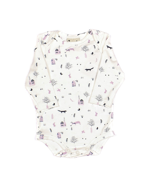 Coccoli - Modal Bodysuit - Purple Forest Animals